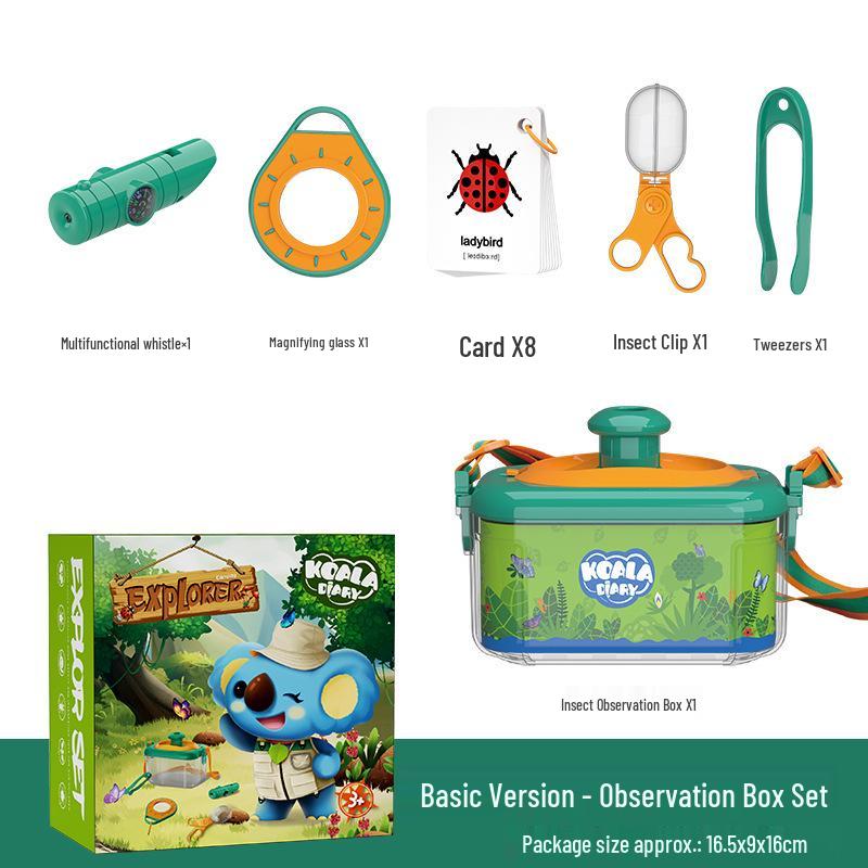 

Детский набор для науки на открытом воздухе: Набор для наблюдения за насекомыми с лупой, коллектором и телескопом