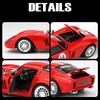 1/32 Scale Ferrari 250 GTO Super Sports Car Alloy Diecast Model Car Metal Classic Love Collection Ornaments Birthday Gifts with Boyfriend Boy