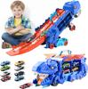 Dinosaur Track Car Toys Toddler Dinosaur Transporter Track Toys,Transforms Into a Stomping Dinosaur with Racing Tracks