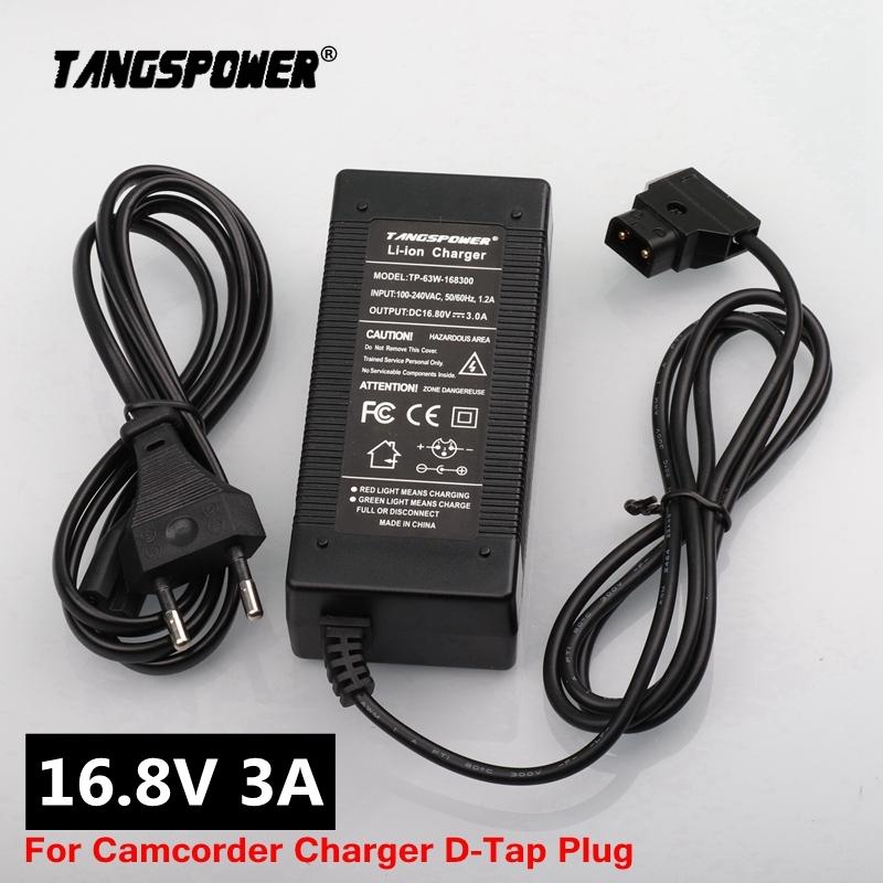 16.8V 3A D-Tap Battery Charger for Camcorder V Mount / V Lock Battery Pack Camera Battery Camcorder Power Adapter dtap Plug US