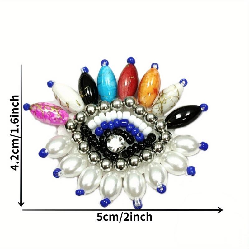 1PC Handmade Beaded Eye Cloth-Devil's Eye Leather Shoes Pin Decorative Accessories,Shoes and Accessories Clothing Accessories