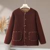 Autumn & Winter Women's Lambswool Leather-Fur Coat with Fleece, Short Style for Mid-to-Older Age