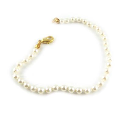 [L1332] - Ivory 'Perla' Bracelet 4 Mm
