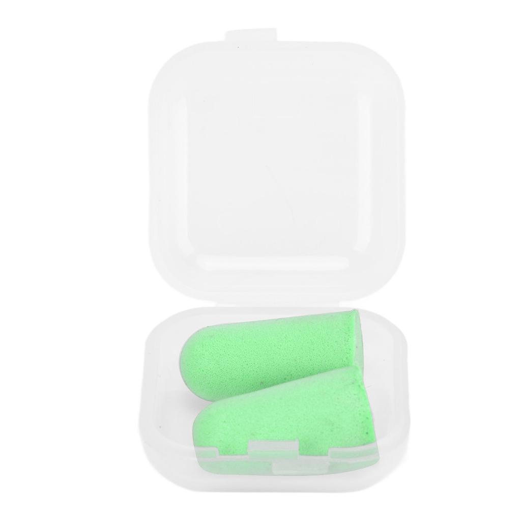 2Pcs Earplugs Sponge Sound Insulation Noise Prevention Household Sound Insulation EarplugsGreen