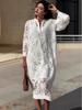 In Stock: New Casual Loose Lace V-Neck Dress Two-Piece Set