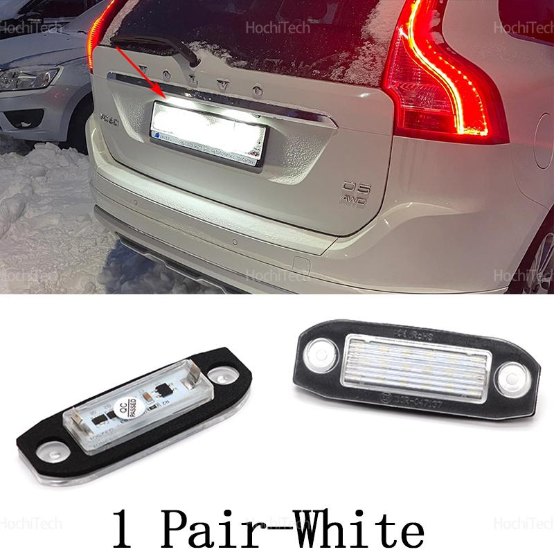 

2 шт. Белый свет номерного знака Задний фонарь Модернизация Без ошибок для Volvo S80 XC90 S40 V60 XC60 S60 C70 V50 XC70 V70