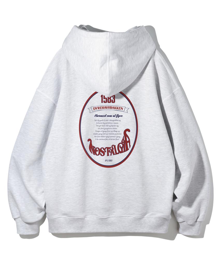 Nostalgia Hoodie Bk6987_Melange White