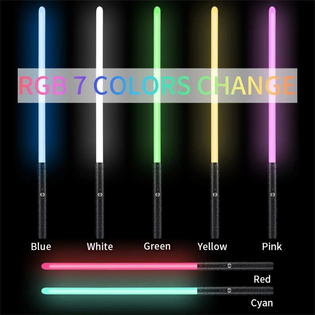 Upgraded Version Gravity Sensing Lightsaber 2 In 7-color Metal Laser Sword Rechargeable Toy Party Glow Swords Txqsaber