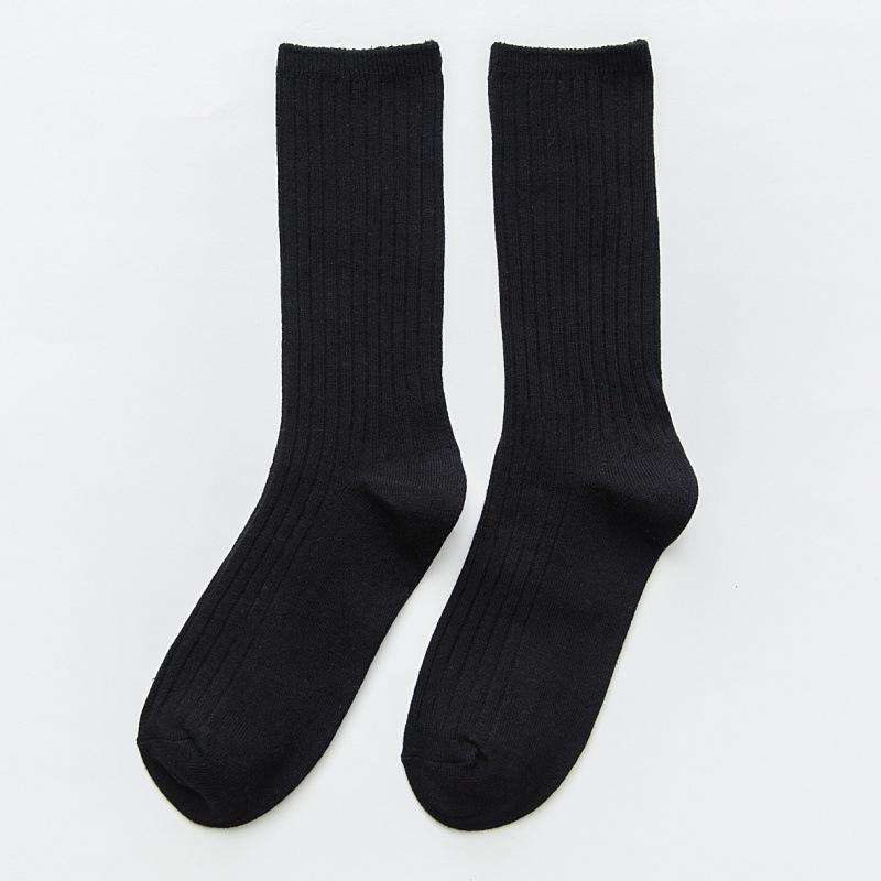 Women's Spring and Autumn New Solid Color Fashion All Match In The Tube Pile Socks