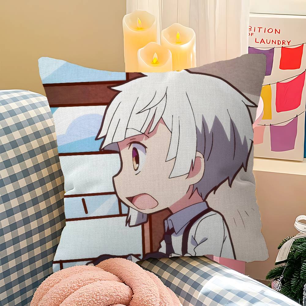 Cartoon Figure Bungo Stray Dogs Maple Design Cushion Cover Happy Autumn Harvest Decor Holiday Decorati Pillow Cover