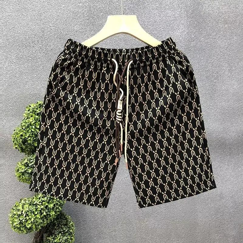 Men's Summer Sports Shorts, Fashion Green Capris, Harajuku High Street Men's Clothing, Street Trend Clothingbvv