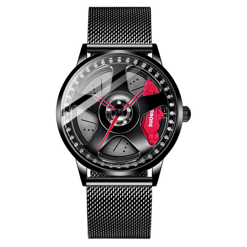 SVJ Watch Men's Wheel Hub Stereo Brake Hollow S1 Racing Car Modified Black Technology Waterproof