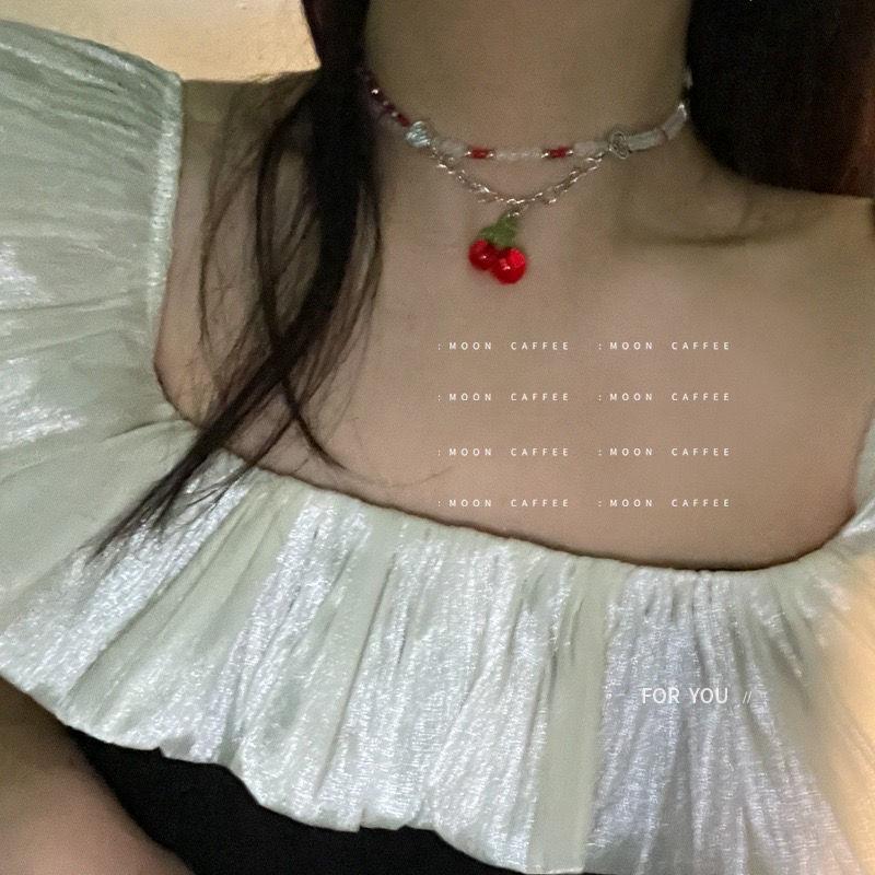 Handgefertigte Retro-Perlenkette 2024 für Mädchen - Süßer Nachbarsmädchen-Stil