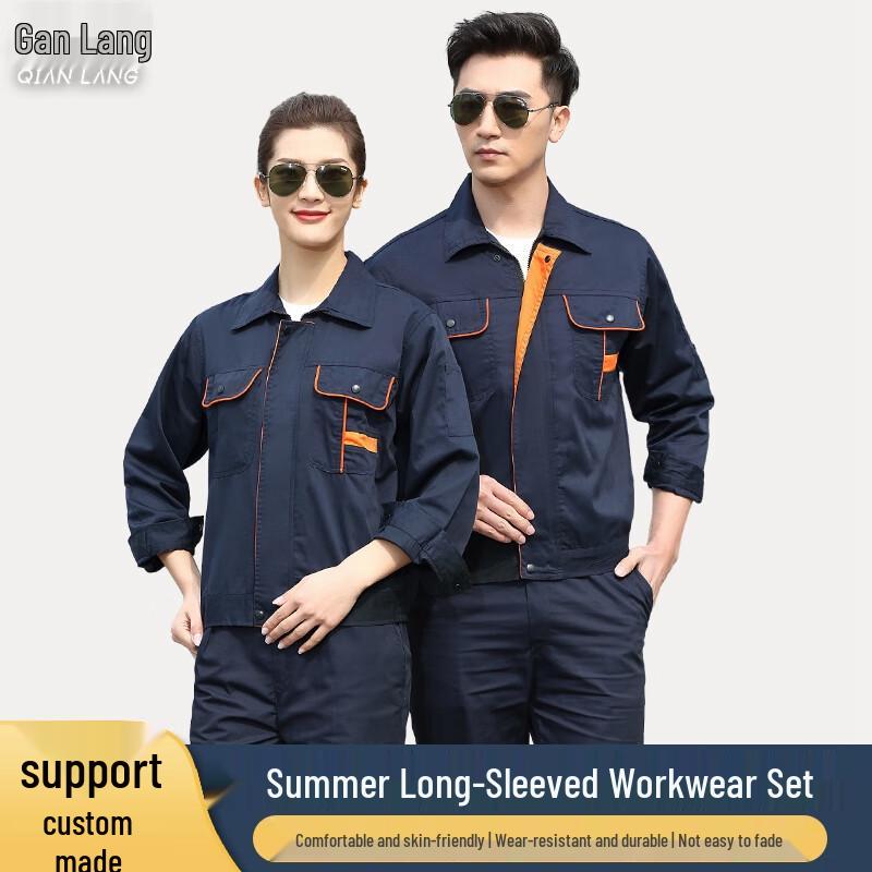Qianlang Men s Summer Long Sleeve Durable Workwear Set 180