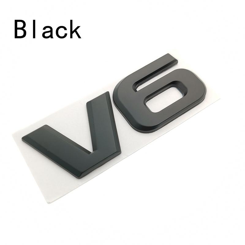 

Автомобильный Стайлинг Логотип двигателя V6 3D Металлический сплав Клейкая Эмблема Задний Багажник Значок Наклейка На Крыло Наклейка Кузов Авто Аксессуар чёрный