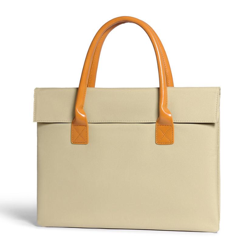 Simple Business Laptop Bag Men's and Women's PU Portable Briefcase Large Capacity Multi-layer File Bag