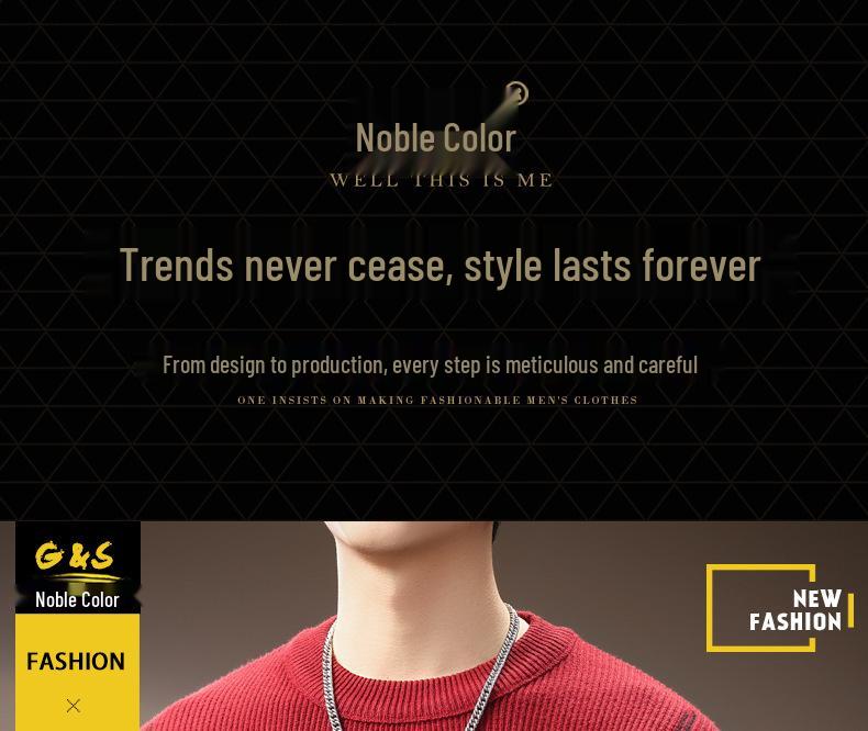 Herren Herbst Luxus Weicher Strickpullover - Vielseitiger, Trendiger & Lässiger Kapuzenpullover mit Rundhalsausschnitt