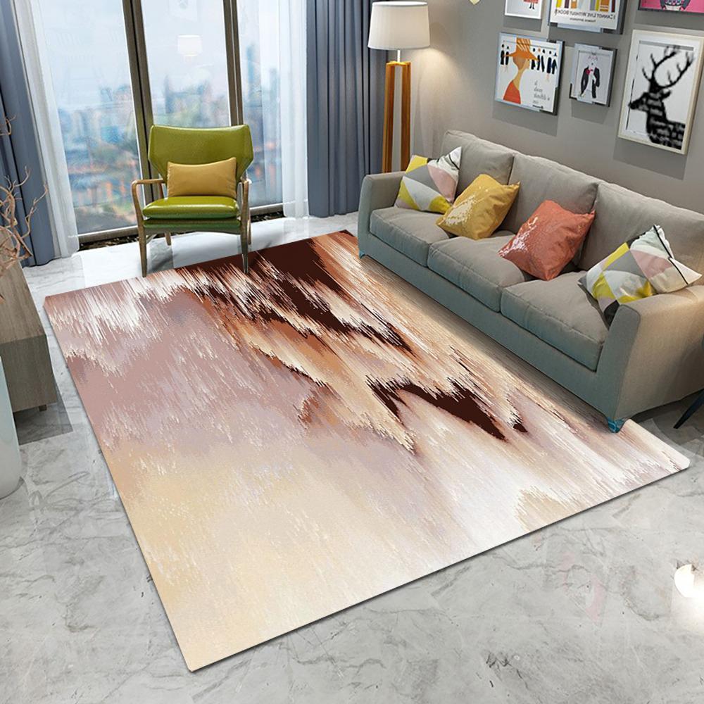 Abstract Geometric Pattern Floor Mat Various Styles with Colorful Stripes and Radial Shapes NonSlip Rug for Home Decor