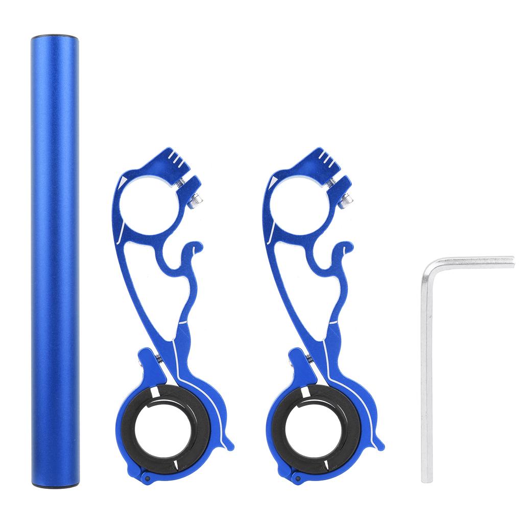 20CM Bike Handlebar Extender Bicycle Aluminum Alloy Handlebar Extension Bracket RackBlue