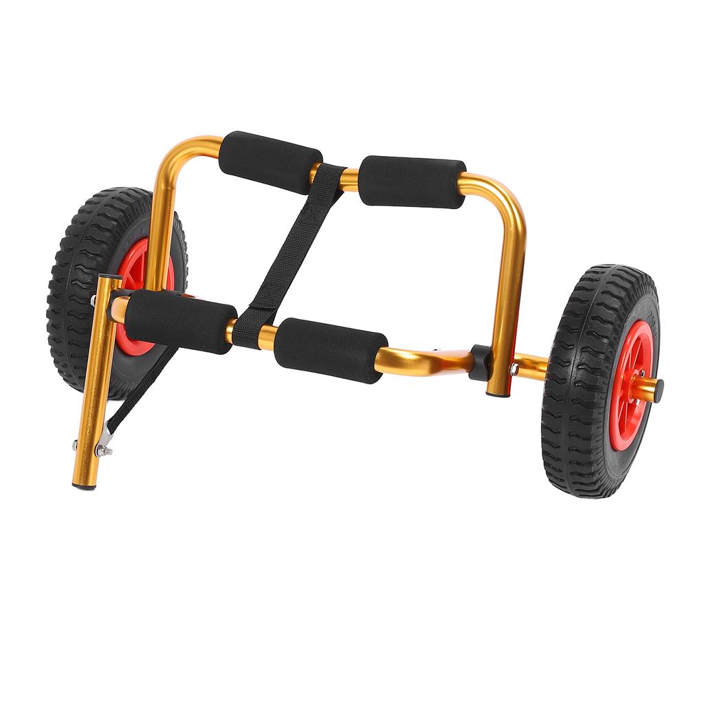 Canoe Carrier Dolly With 10in Solid Tires Adjustable Foldable Aluminum Universal Fit for Kayaking Small Boats