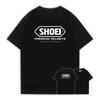 Vintage Shoei Helme Print T-Shirt Unisex Biker Streetwear Lässig Schwarz Kurzarm Rundhals Motorrad T-Shirt