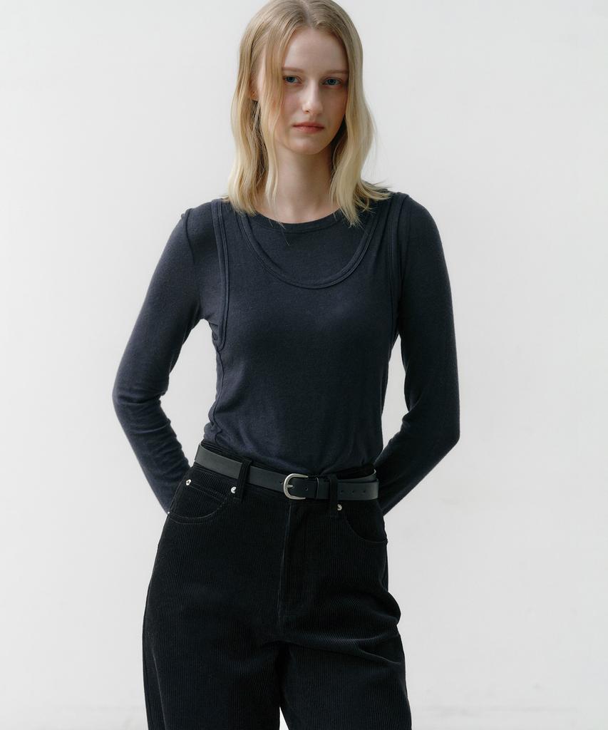 OSTKAKA Essential Layered Twin Set Navy