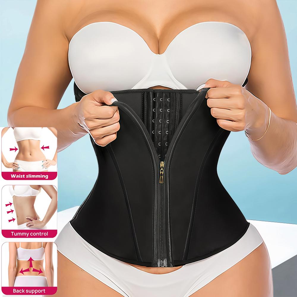 Waist Trainer For Women Tummy Control Workout Waist Cincher Corset Shapewear Body Shaper Zipper And Hooks