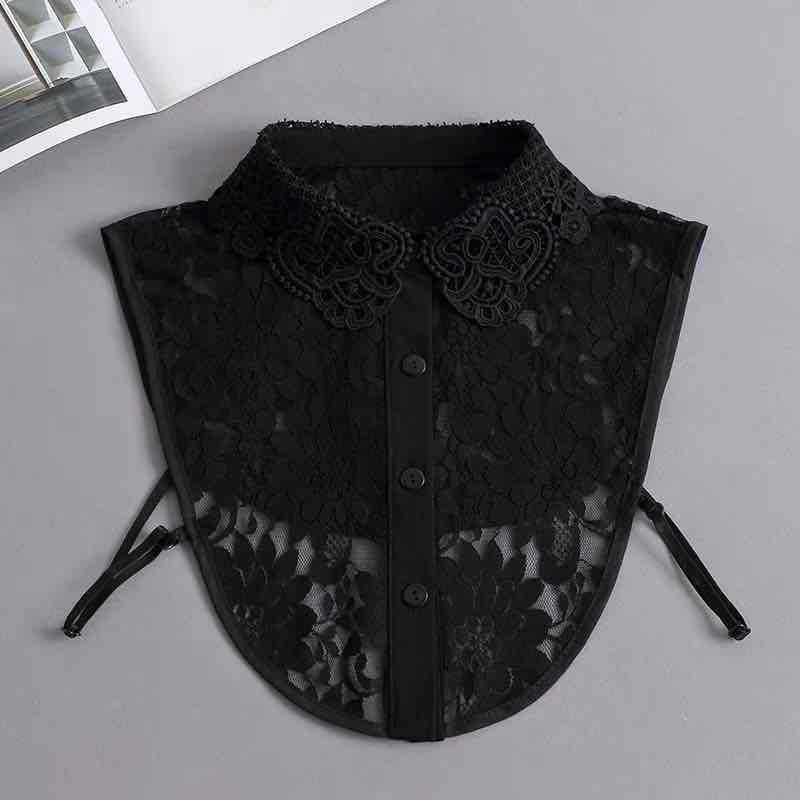 Women's Versatile Lace Ruffle Doll Collar - Breathable and Stylish False Collar for Casual Wear