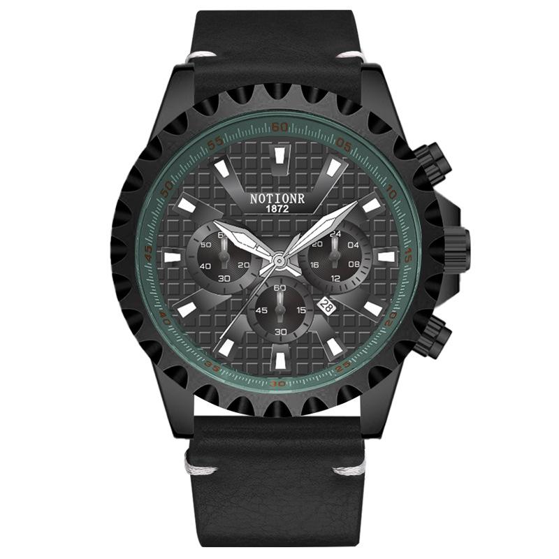 Orologio da Uomo alla Moda con Calendario Tendenza Orologio da Uomo d'Affari Orologio da Uomo Cubo d'Acqua Orologio da Uomo al Quarzo Orologio da Uomo Semplice Orologio in Pelle
