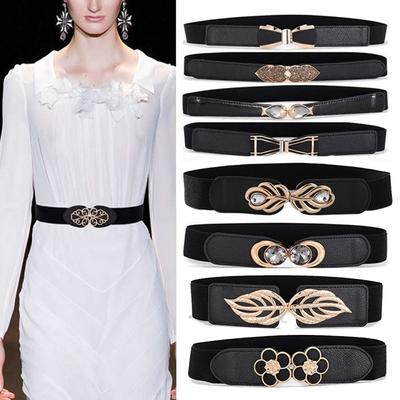 Women's Elastic Wide Waist Belt Stretchy Classic Cinch Belts Fashion Waistband For Dresses