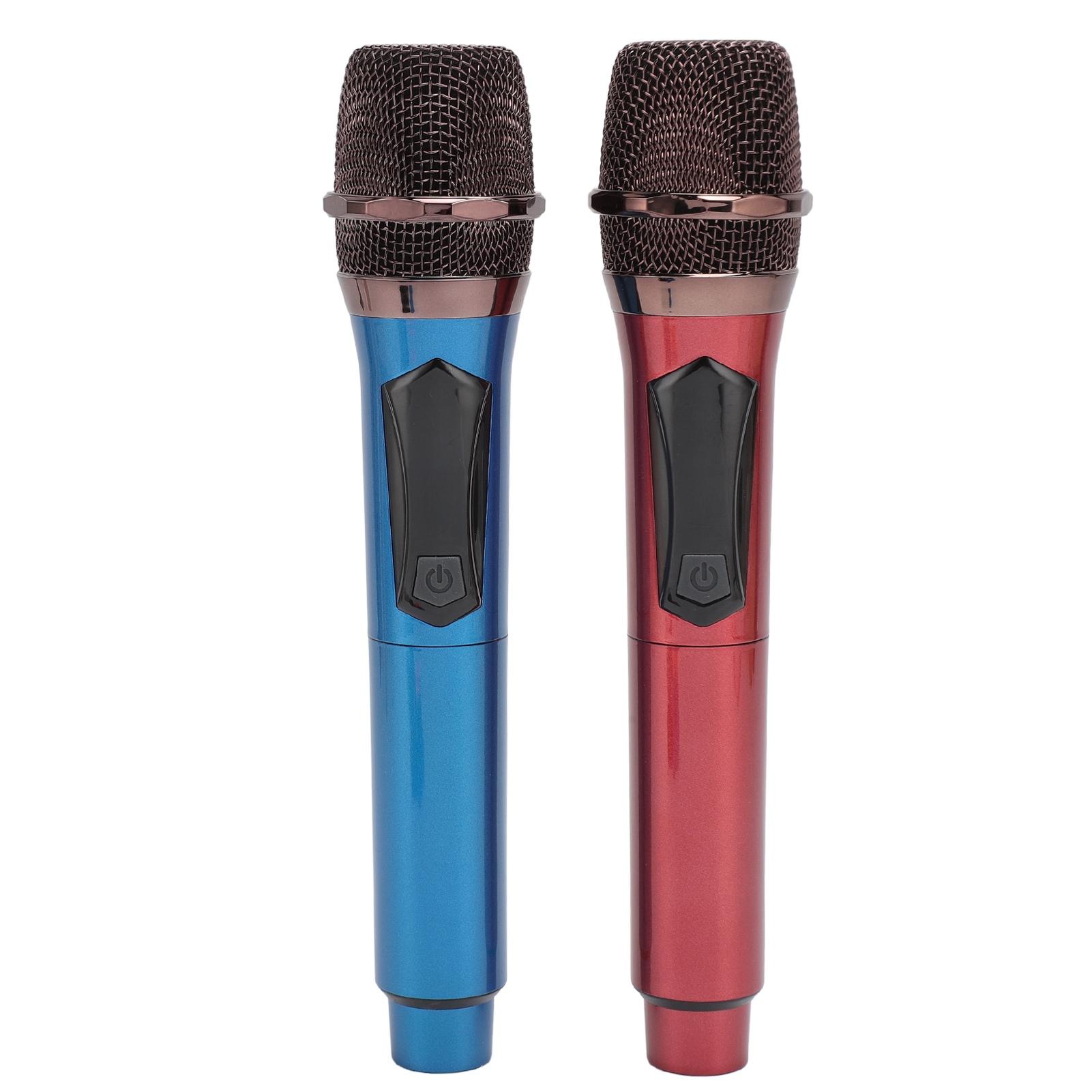 

UHF беспроводной микрофон перезаряжаемый светодиодный дисплей ручной двойной беспроводной динамический микрофон для караоке