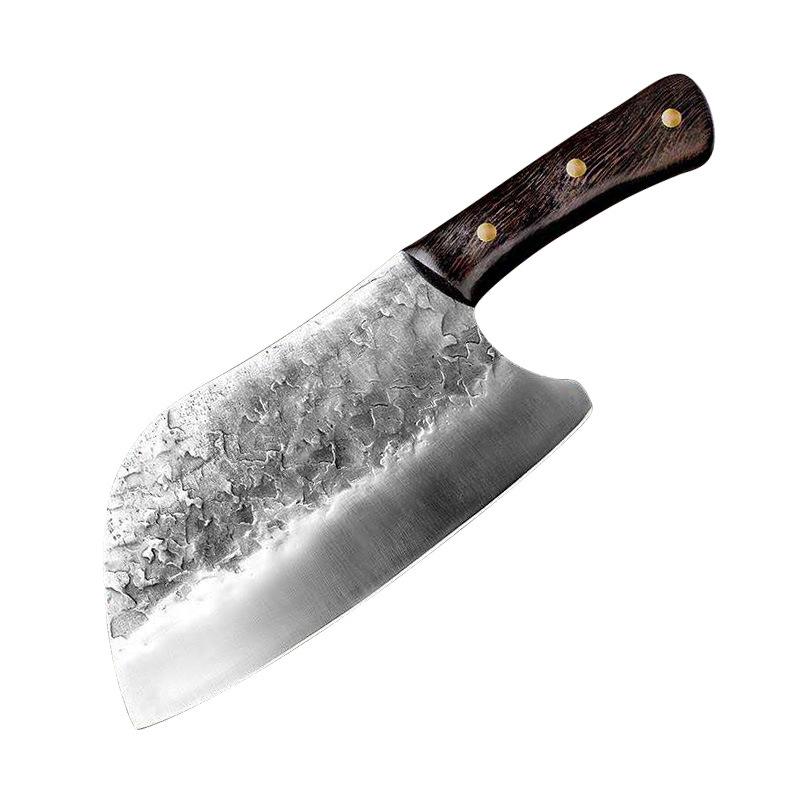 Handmade Forged Kitchen Knife Hammer Stainless Steel Chef's Chopper Cooking Knives Wooden Meat Slicer Butcher Bone Cutting Knife
