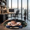 Olly Murs Printed Round Rug Carpet Chair Rug Area Rug Entryway Doormats,for Office Chair Living Room Bedroom Kitchen Room.