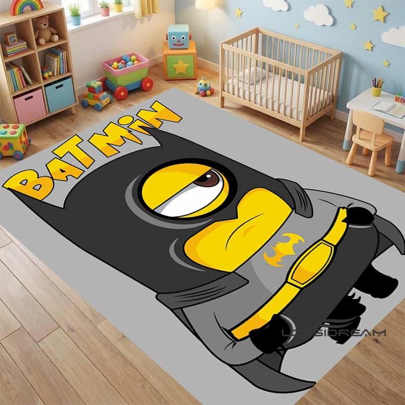 "I LoveM- Minions" Cartoon-Print Rug — Non-Slip Kitchen Mat, Outdoor Carpet, Home & Bedroom Decor, Yoga Mat, Birthday Gift.