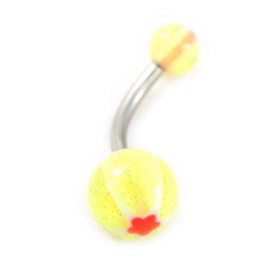 [E5654] - Kulka do piercingu „Tecno” żółta