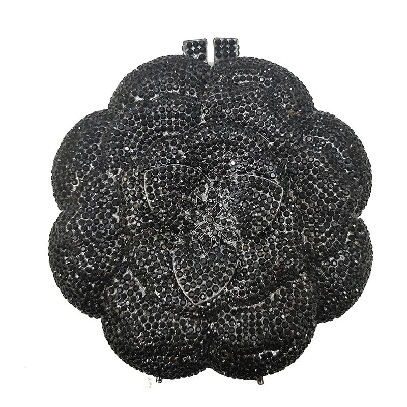 

Pink/White Clear Flower Crystal Bag Floral Evening Clutches Luxury Women’s Mini Minaudiere Green/Silver/Golden Diamond Purses 15cmX15cmX5cm