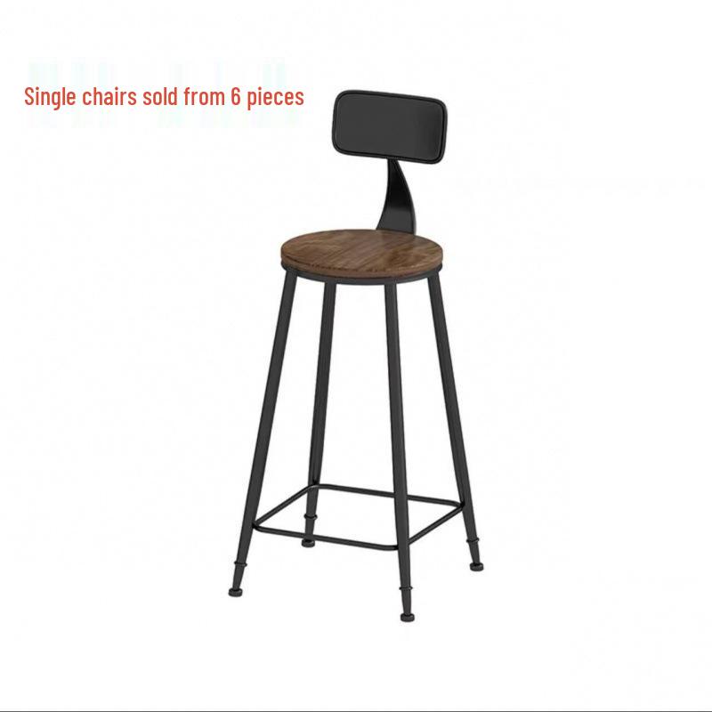 Solid Wood Balcony Bar Table with High-Low Legs and Wall-Leaning Design, Perfect for Window-Side Use, with High Table and Chairs.