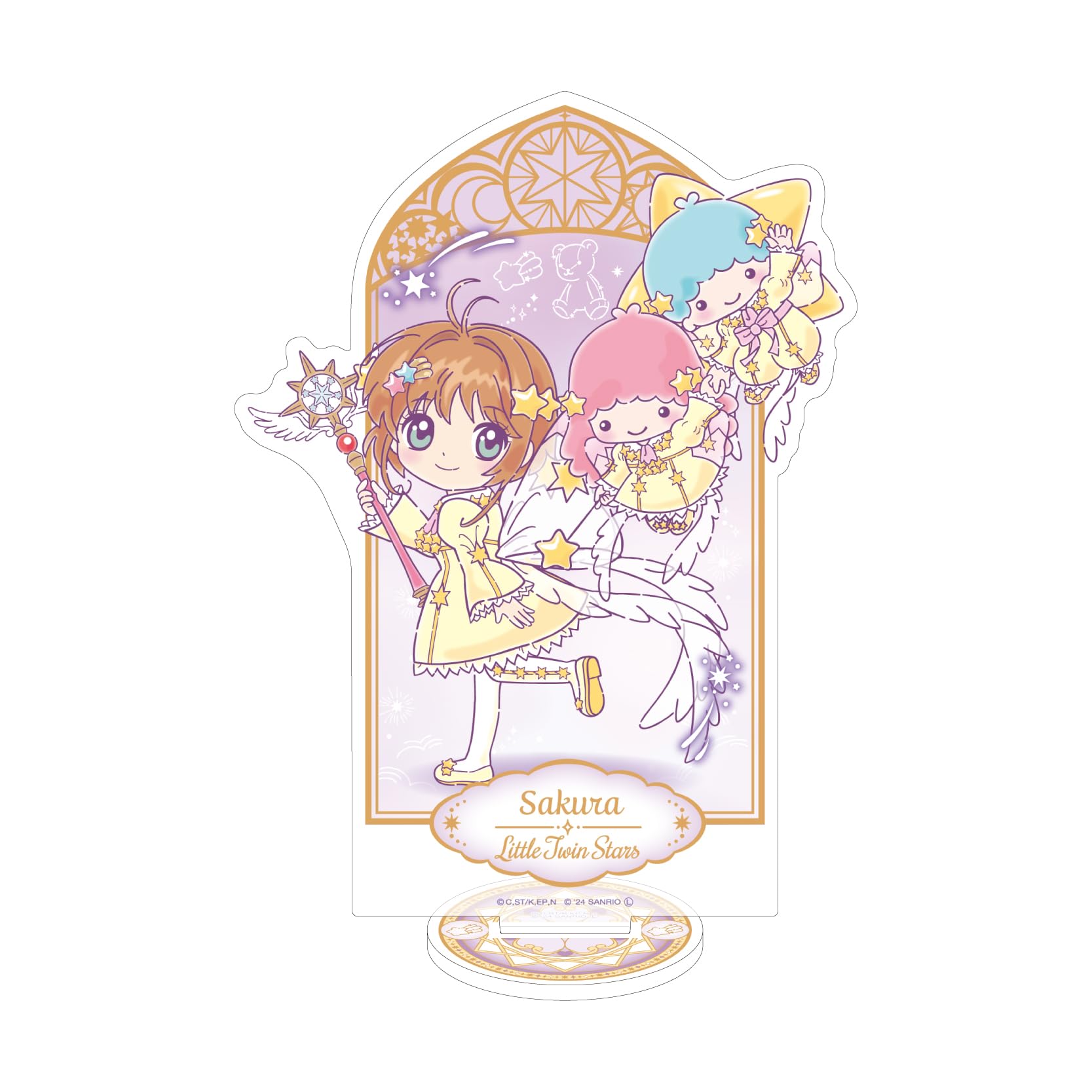 

Cardcaptor Sakura x Sanrio Characters 03 Sakura Kinomoto x Little Twin Stars [Collaboration Illustration] Holographic Acrylic Stand