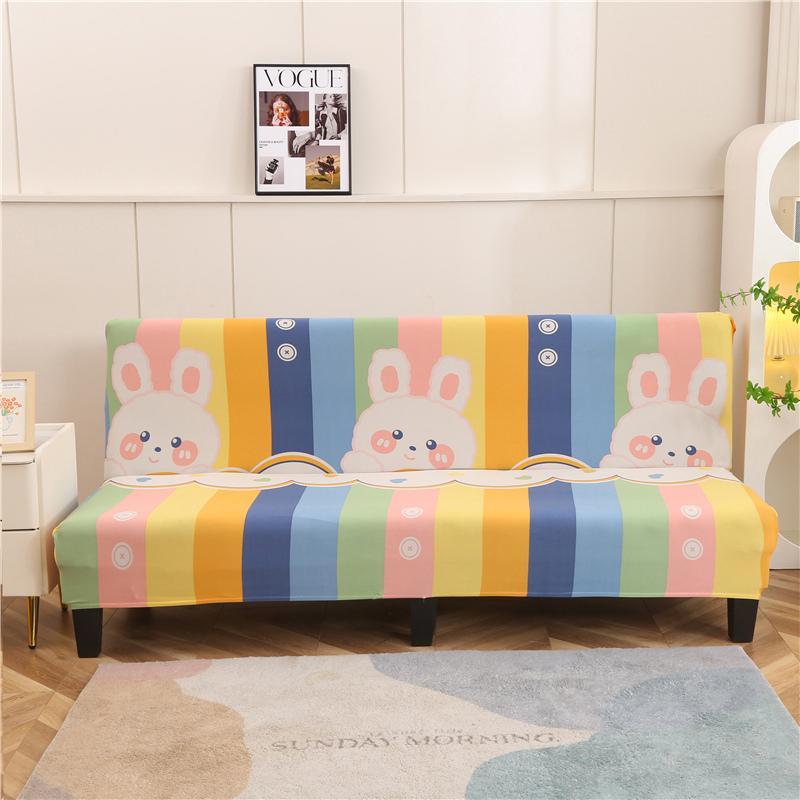 folding sofa bed cover for living room armless sofa covers elastic spandex material soft slipcovers