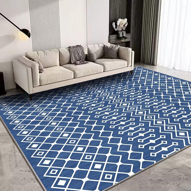 Morocco Ethnic Grey Large Carpets for Living Room Easy Clean Room Decoration Antiskid Rug Bedside Bedroom Entrance Floor Mats