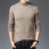 Winterverdickter Herren-Rollkragenpullover Jugend Einfarbig Warm Warmer Pullover Gestrickt mit einem Unterhemd