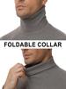 Turtleneck for Autumn and Warm [Hyzhwl] Men's Long-Sleeve T-Shirt, Thick, Warm, Insulated, Winter, Plain,