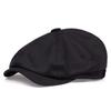 Dark Beret Cabbie Hat Oversized Painter Hat Beret Baker Boy Hat for Street Strolling Fashion Hat Props