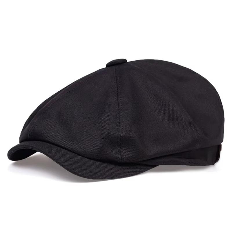 Dark Beret Cabbie Hat Oversized Painter Hat Beret Baker Boy Hat for Street Strolling Fashion Hat Props