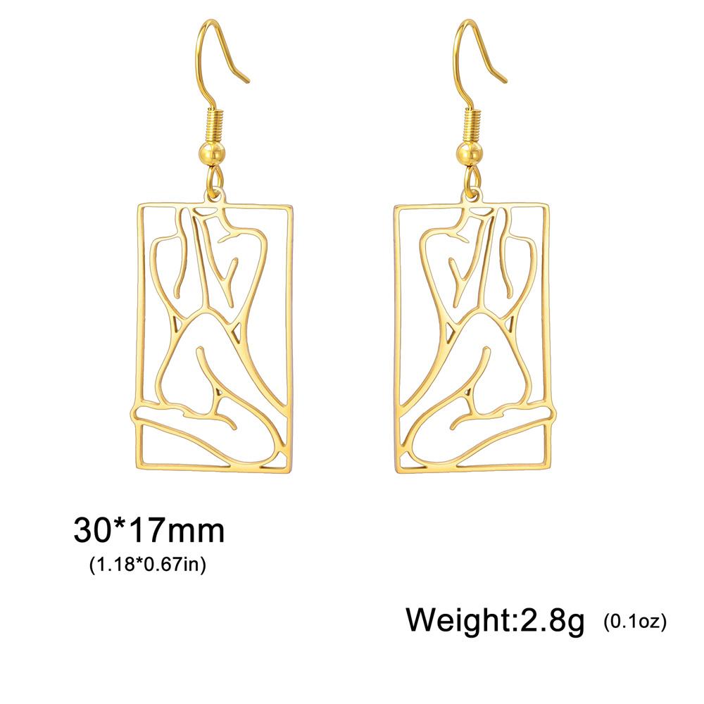 My Shape Charming Beauty Earrings for Women Girls Stainless Steel Fascinating Shapely Beauty Drop Earrings Fashion Jewelry Gift