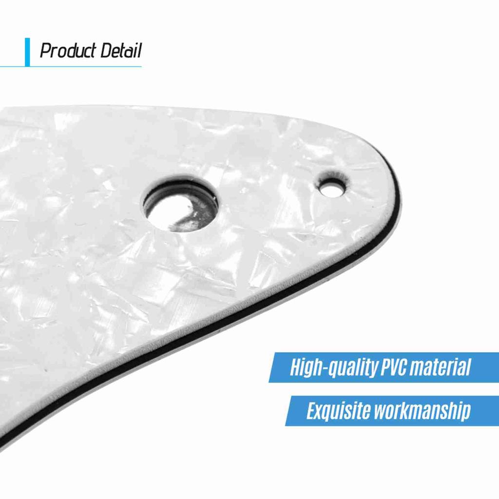 Electric Guitar Pickguard Set with Back Plate Screws Pick Guard for ST Style Guitars White Pearl