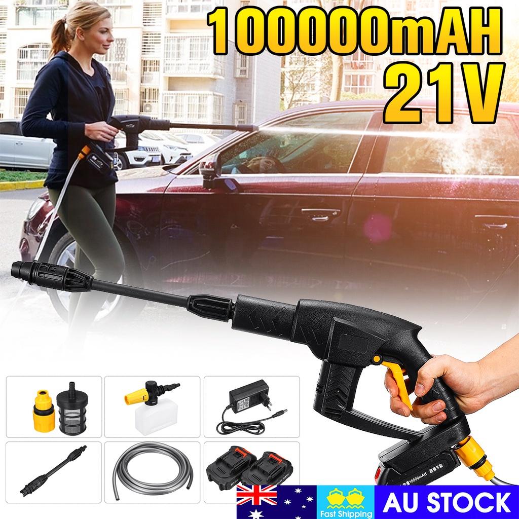21V 10000mAh Wireless High Pressure Car Washer Rechargeable Lithium Battery Auto Spray Water Car Cleaning Guns Handheld Cleaner