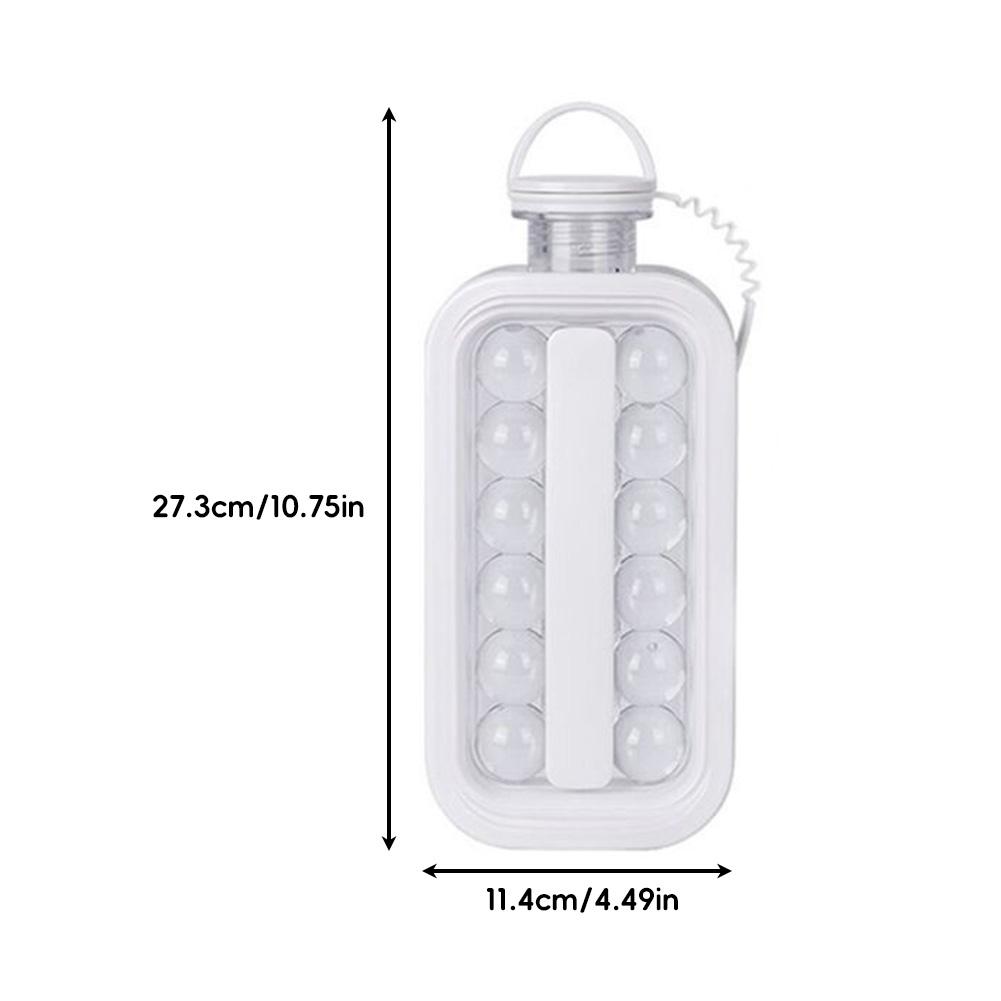 2 In 1 Folding Ice Maker Water Bottle Silicone Ice Cube Tray Ice Grid Mold Kawaii Bottle Camping/Office/Cocktail Essential Kitchen Tools