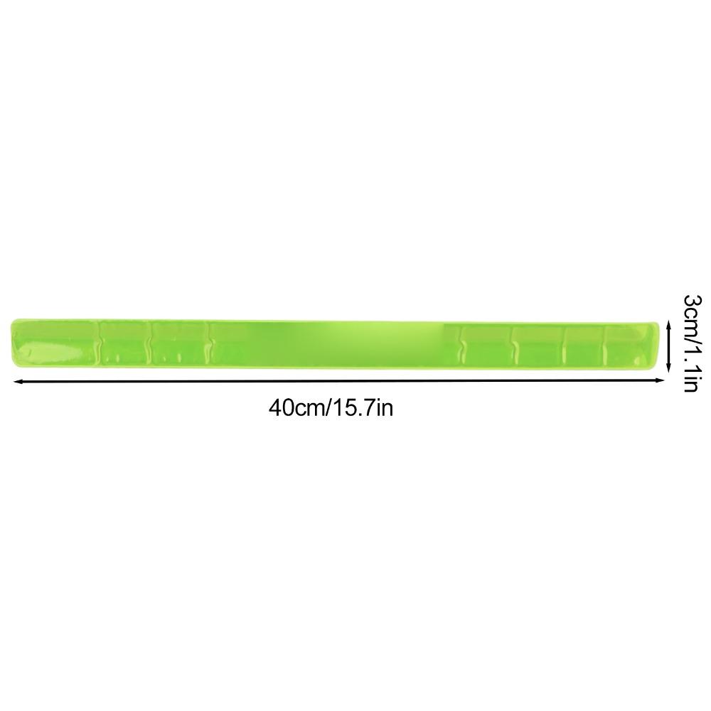 10PCS 40*3cm Reflective Slap Bands High Visibility Safety Reflector Strips for Adults