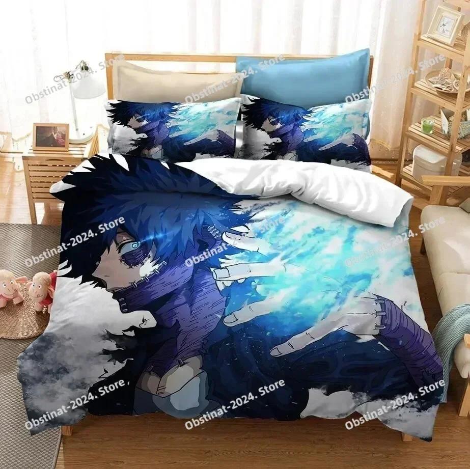Anime 3D My Hero Academia Bedding Set Printed single Comforter Quilt Bed Cover Duvet Cover Pillow Case 3 Pieces Kids Adult Size